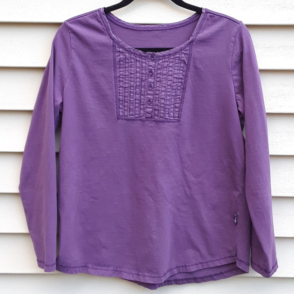 Woolrich Pintucked Long-Sleeve Tunic - Purple